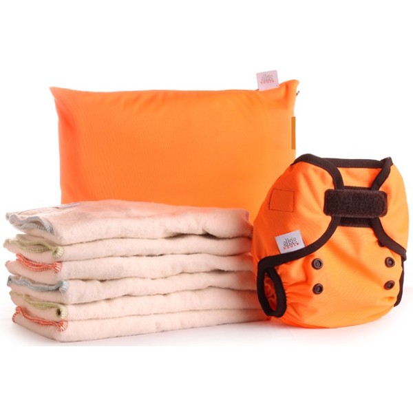 Bum Fold Eco Pack Prefold mit Überhose orange