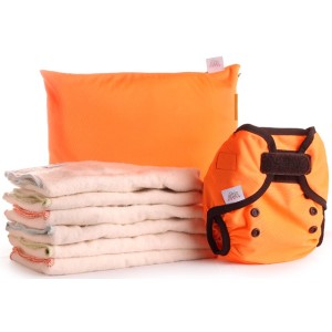 Bum Fold Eco Pack Prefold mit &Uuml;berhose orange