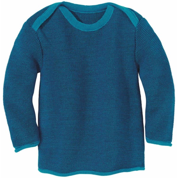 Disana Melange Woll-Pullover blau-marine kbT