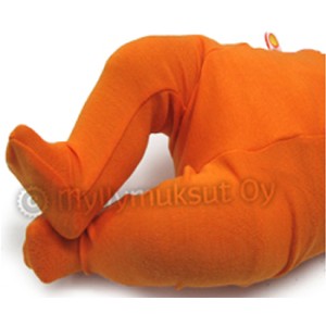 Strampelhose Merinowolle orange