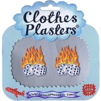 Clothes Plasters Brennende Würfel Bügelbild