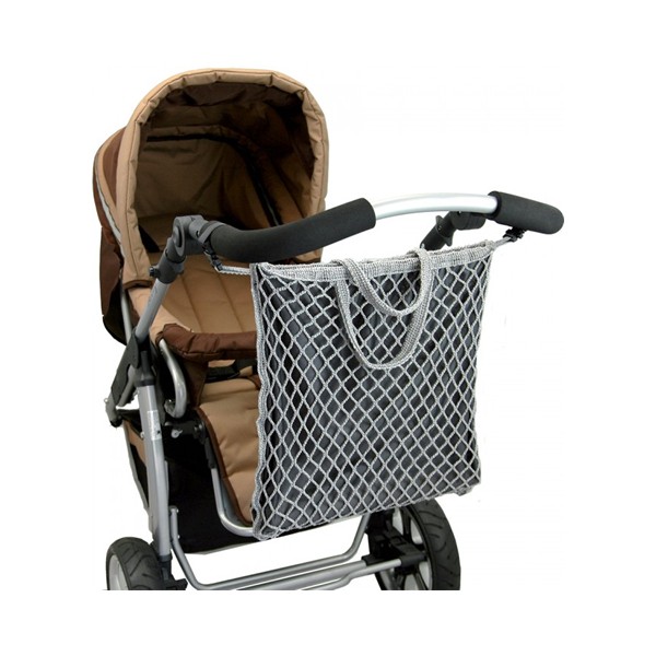 Kinderwagen-Einkaufstasche mit Innenfutter Clippi All Star grau