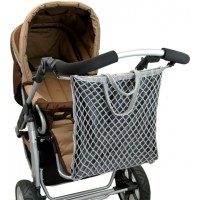 Kinderwagen-Einkaufstasche mit Innenfutter Clippi All Star grau