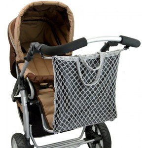 Kinderwagen-Einkaufstasche mit Innenfutter Clippi All Star schwarz