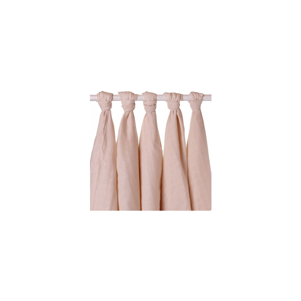 xkko Baumwollwindeln 70x70 cm Muslin Organic 5er-Set natur