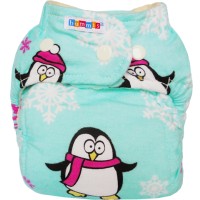 Bummis Flannel Fitted Höschenwindel Onesize Pinguin