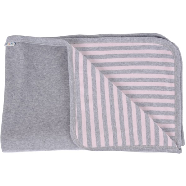 ioBio Babydecke Nicky rose-grey Bio-Baumwolle