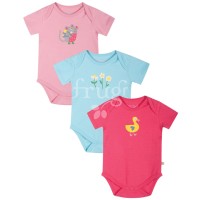 Frugi Babybody KA Ducky Bio-BW 3er-Set