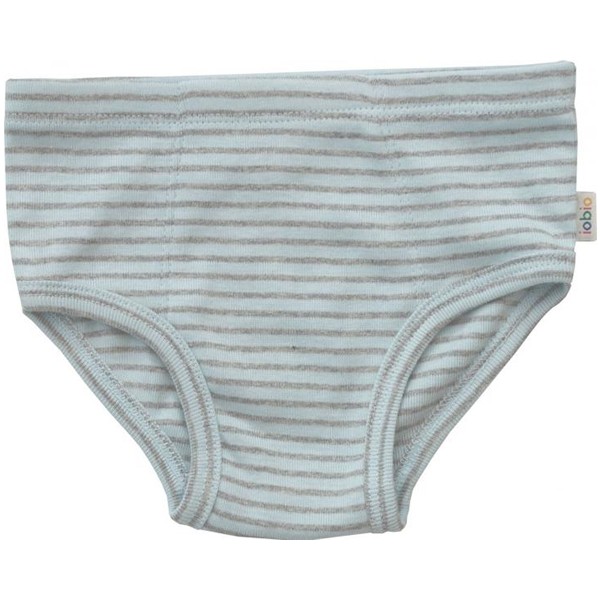 Jungenslip Bio-BW blue-grey striped