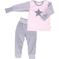 iobio Pyjama Nicky Bio-BW rosa-grau 110/116