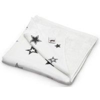 xkko Babydecke BW-Bamboo silver stars