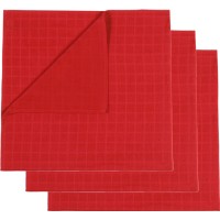 Mundo Mulltücher 3er-Set 70x70 cm red