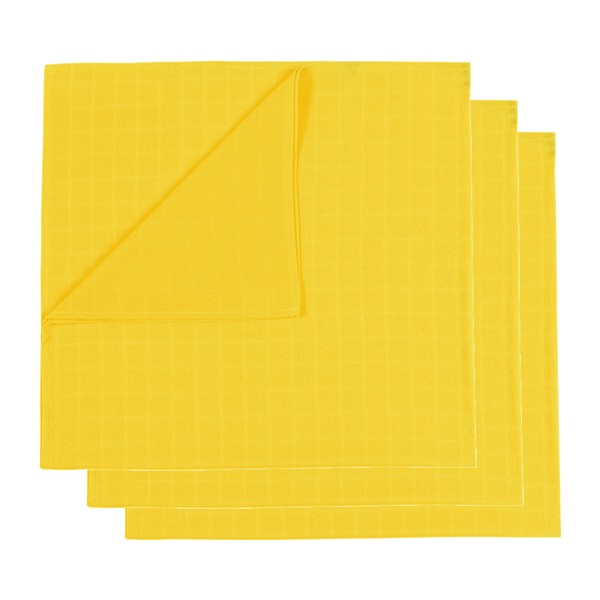 Mundo Mulltücher 3er-Set 70x70 cm yellow
