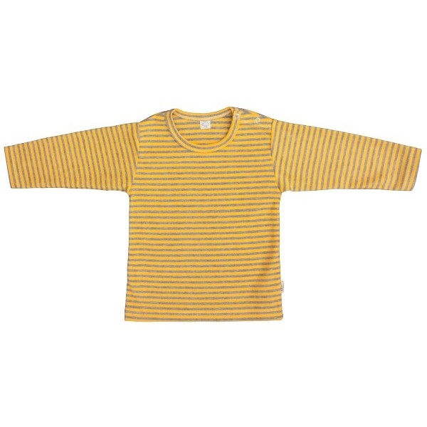 ioBio Langarm-Shirt kbA gelb-grau
