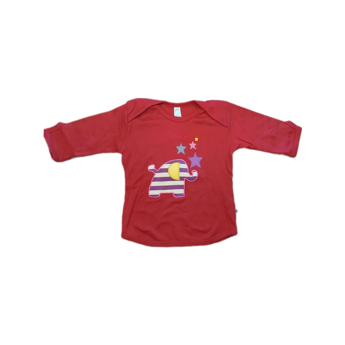 Green Baby Shirt Bio-BW Elefant rot