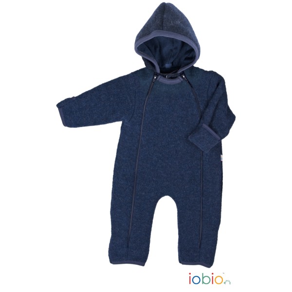 ioBio Baby-Overall Wollvlies dunkelblau 74/80