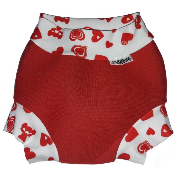 Schwimmwindel Red-Hearts XL