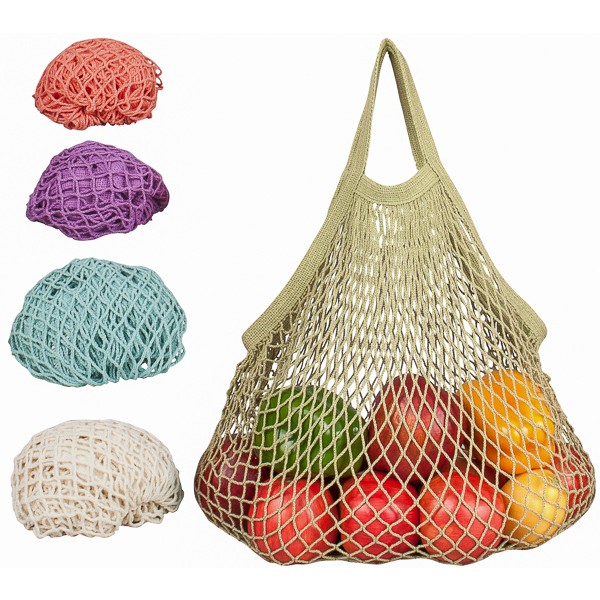 Ecobags Obst- und Gemüsenetz Kurzer Henkel Baumwolle
