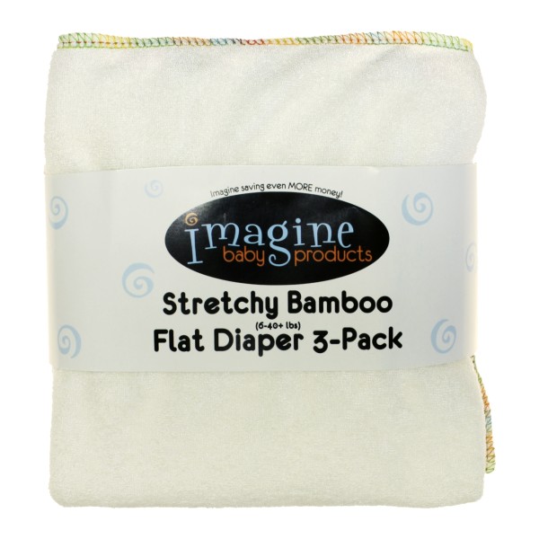 Imagine Stretchy Bamboo Flat Diaper Faltwindel 3er-Set