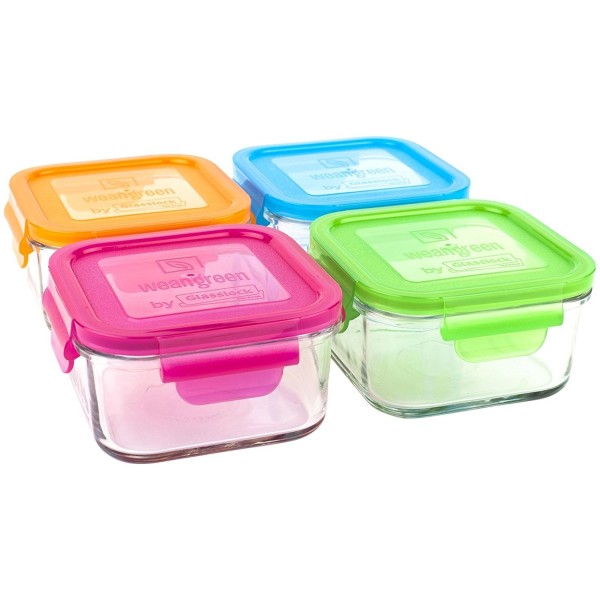 weangreen Lunch Cubes Glasbehälter Garden Pack 4er-Set/480 ml