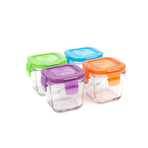 weangreen Wean Cubes Glasbehälter Garden Pack 4er-Set/120 ml