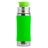 Purakiki SPORTflasche 300 ml mit Silikon-Sleeve grün