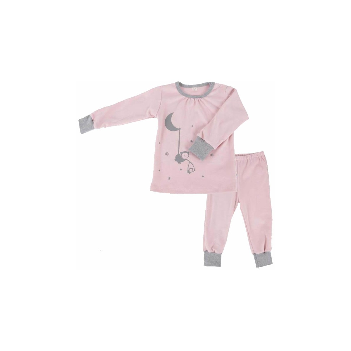 iobio Mädchen-Pyjama lang rosa Bio-BW