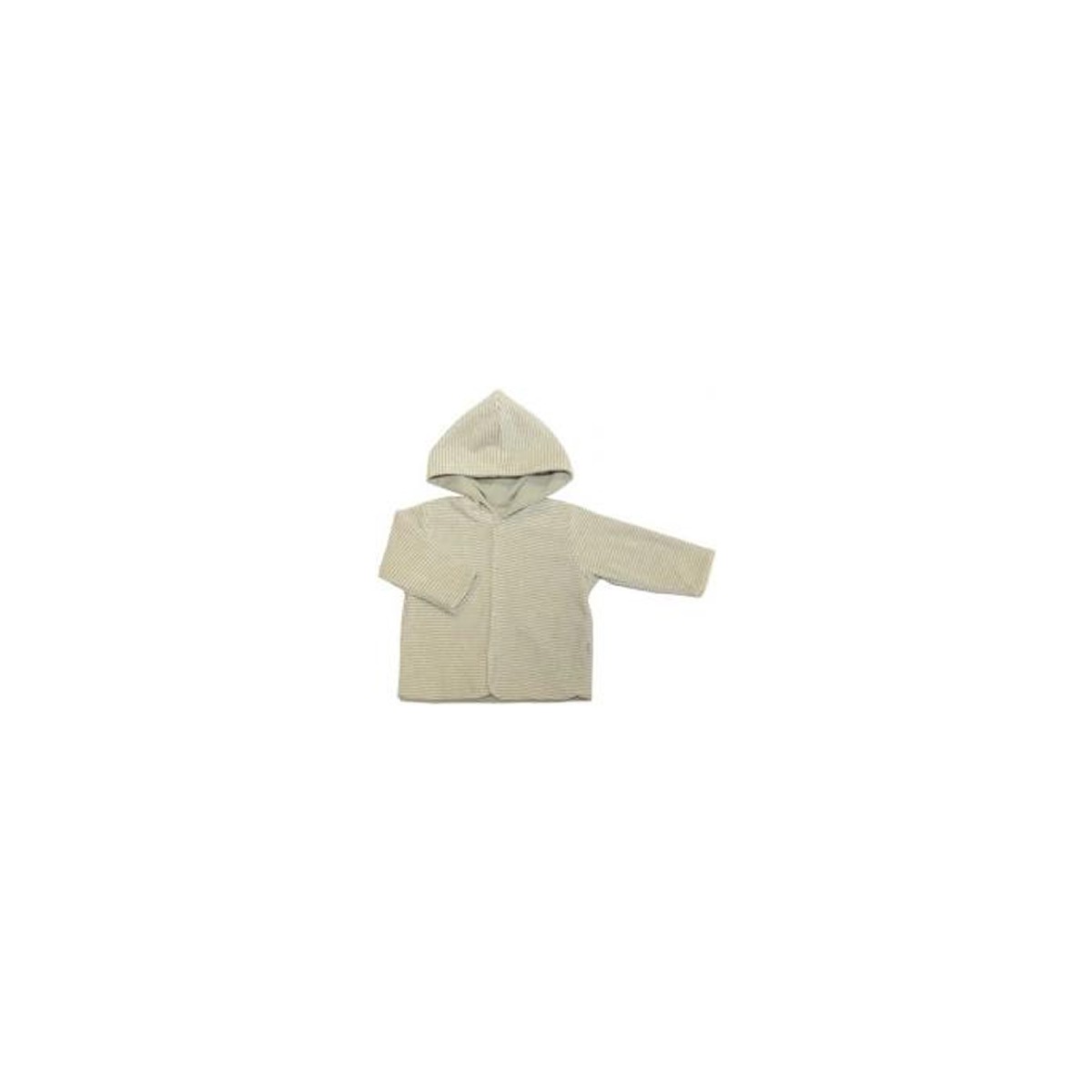 ioBio Kapuzenjacke kbA ringel sand-natur