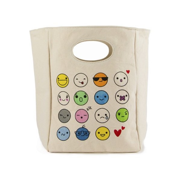 Fluf Lunchbag Bio-BW Emoji