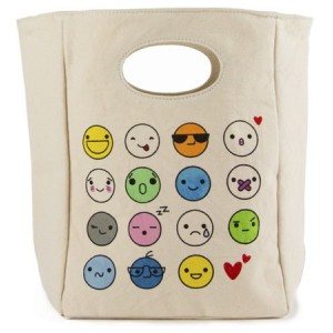 Fluf Lunchbag Bio-BW Emoji