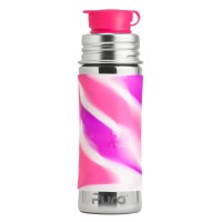 Purakiki SPORTflasche 300 ml mit Silikon-Sleeve pink swirl