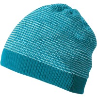 Disana Beanie Woll-Mütze Melange blau-natur