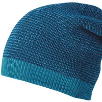 Disana Beanie Woll-Mütze Melange blau-navy