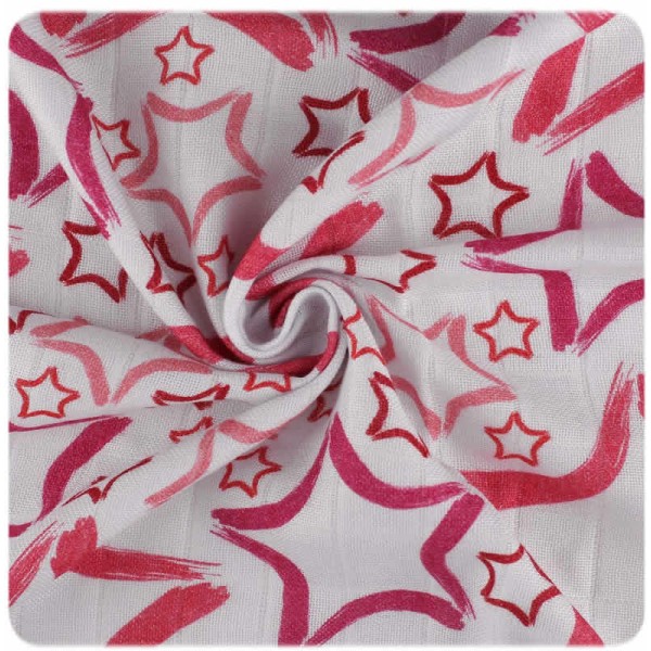 xkko Pucktuch Limited Edition120x120 cm Pink Star