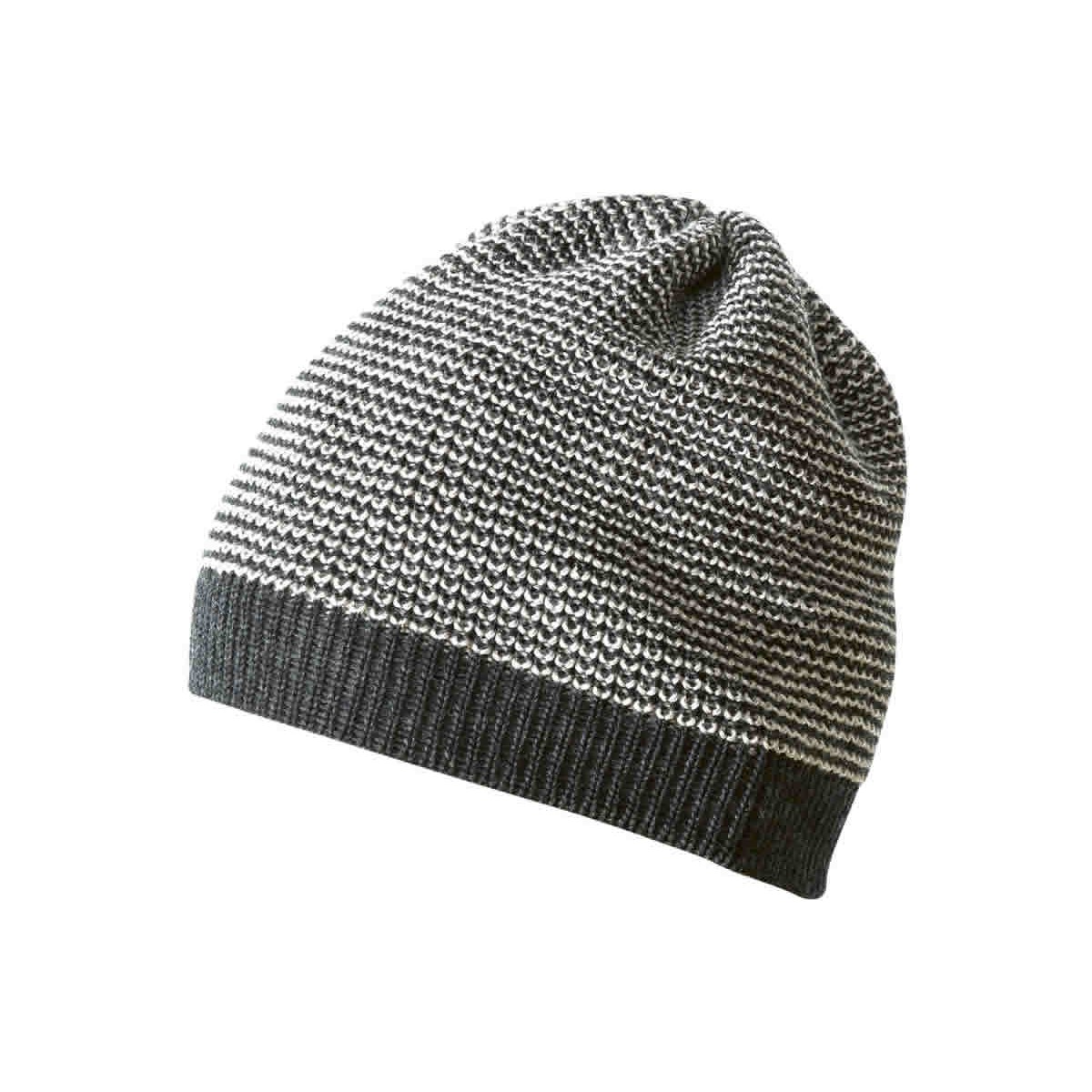 Disana Beanie Woll-Mütze Melange anthrazit-grey