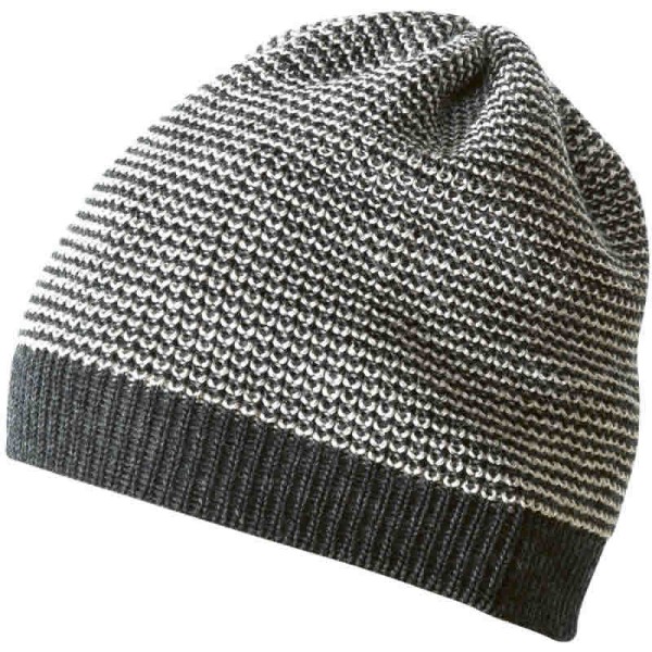 Disana Beanie Woll-Mütze Melange anthrazit-grey