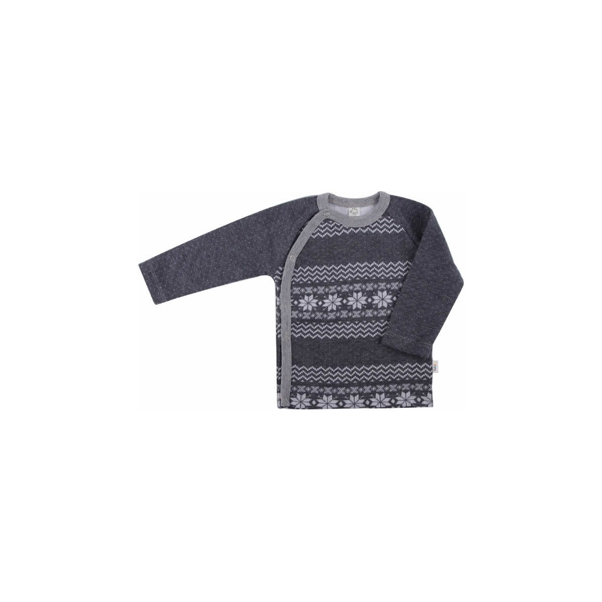 iobio Wickelpulli Kimono-Shirt Bio-BW Norway Grey