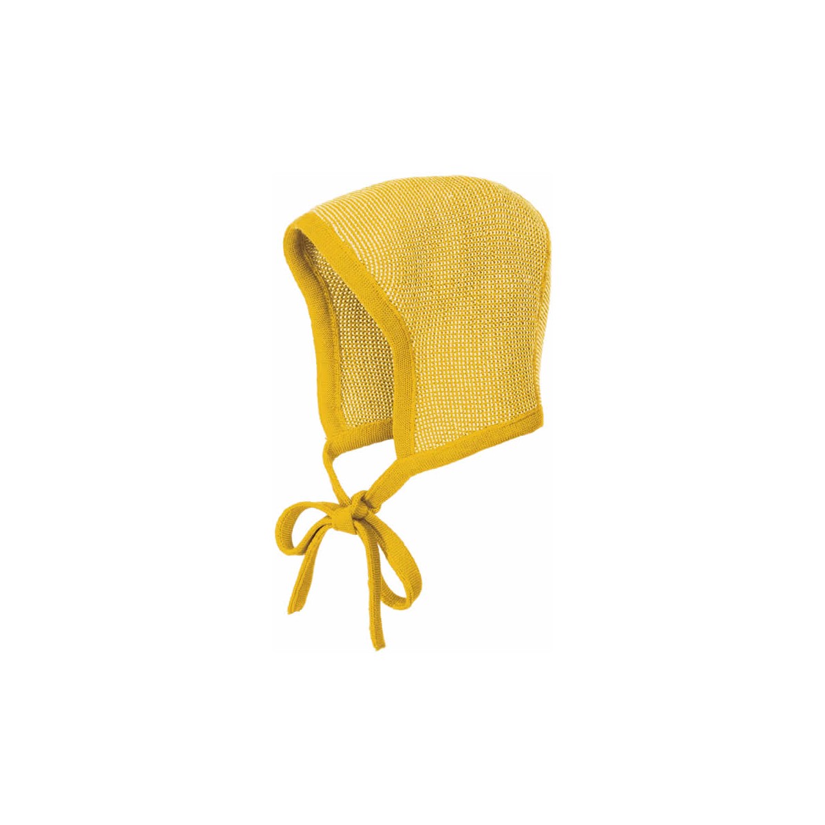 Melange Baby-Häubchen kbT curry-natur