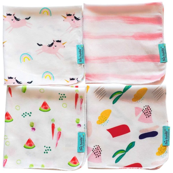 Tiny Twinkle Waschlappen 4er-Set Matisse & Sunset Stripe