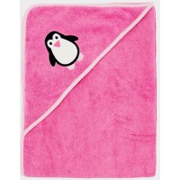 ImseVimse Kapuzenbadetuch BIO-BW Pink Pinguin