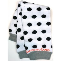 Leg-Warmers Beinstulpen BIO-BW White-Black Dots