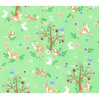 Baumwollstoff Patchworkstoff Nature Mint