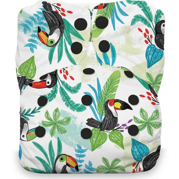 Thirsties Natural All-in-One-Windel SNAP Toucan