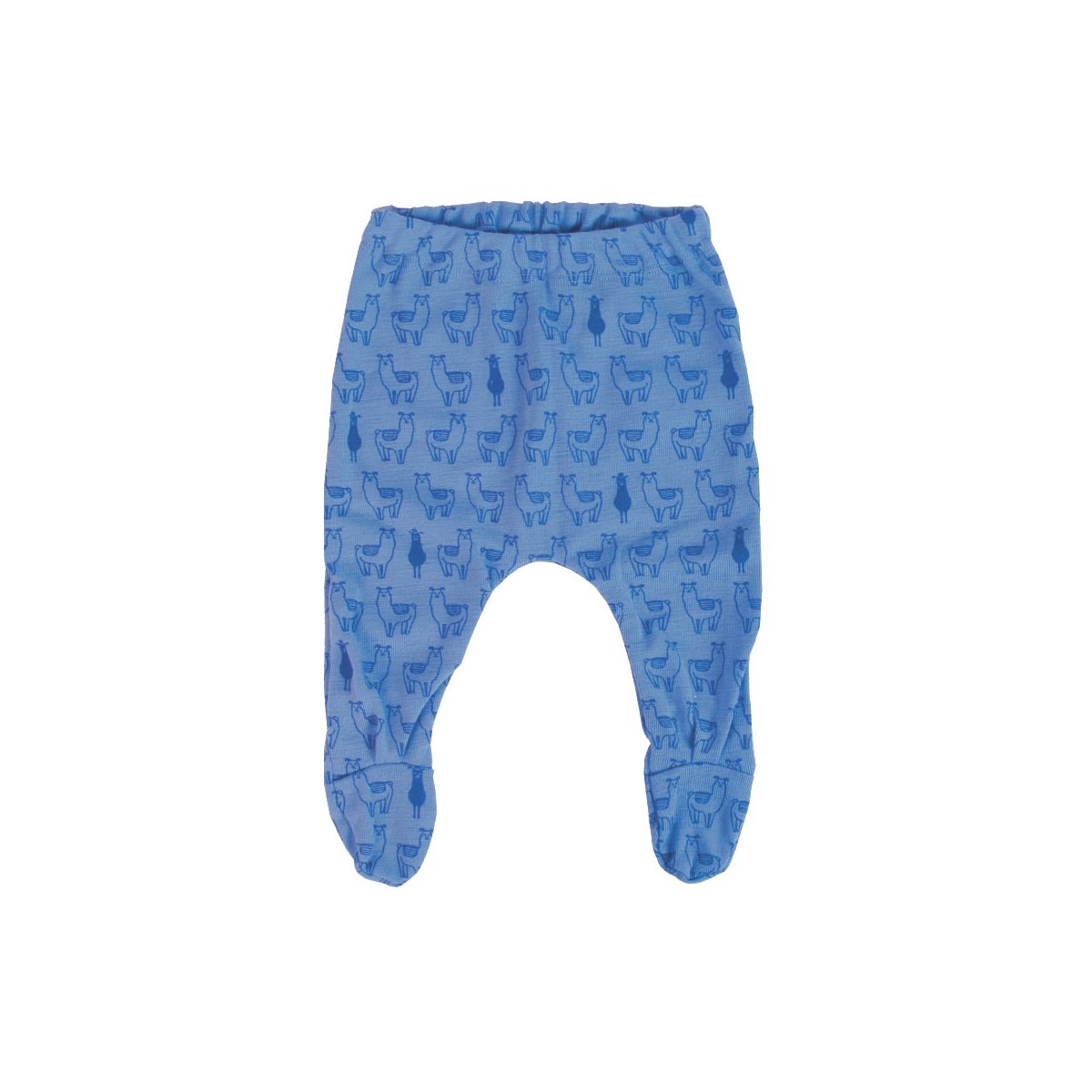 iobio Strampelhose Wolle Lama Blue