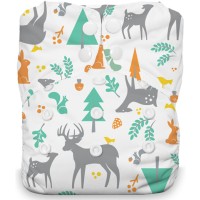 Thirsties Natural All-in-One-Windel SNAP Woodland