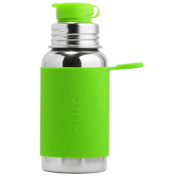 Purakiki SPORTflasche 550 ml mit Silikon-Sleeve grün
