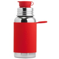 Purakiki SPORTflasche 550 ml mit Silikon-Sleeve rot