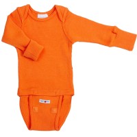 ManyMonths Woollies MerinoWool Body-Shirt Festive Orange