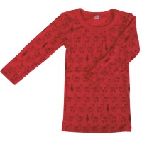 iobio Unterhemd langarm Wolle Lama Red