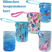 Blümchen Neoprene Sleeve Flaschenhülle kurz